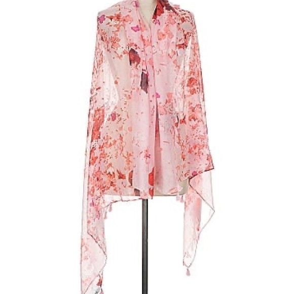 Peter Som Pink and Coral Tie-Dye Swim Sarong - Picture 9 of 9